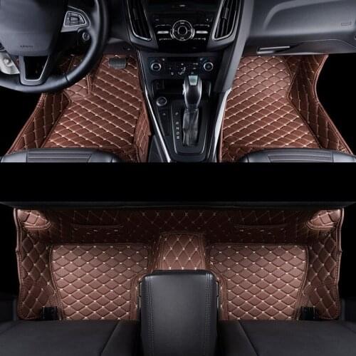 Car accessories fiber leather car floor mats for ford focus mk2 mk3 2004-2020 2019 2009 2006 2017