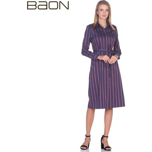 Модные платья-рубашки BAON China At AliExpress