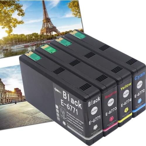 Caidi Compatible Ink Cartridge T6771 T6772 T6773 T6774 for Epson WorkForce Pro WP-4011 WP-4091 WP-4511 WP-4521 WP-4531 WP-4592
