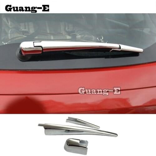 For Suzuki Vitara 2016 2017 2018 2019 Styling Trim ABS Chrome Car Rear Glass Wiper Nozzle Cover Tail Window Frame Lamp Hood 3pcs