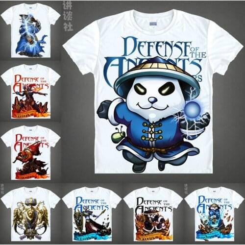 Coolprint Anime Shirt DOTA2 DOTA 2 T-Shirts Multi-style Short Sleeve Shadow Fiend Storm Spirit Cosplay Motivs Hentai Shirts