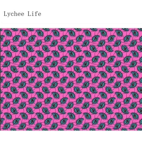 Lychee Life 3Yards/lot Cotton Leaf Ankara African Batik Fabric High Quality Real Wax Nigerian Fabric For Wedding Dress Making