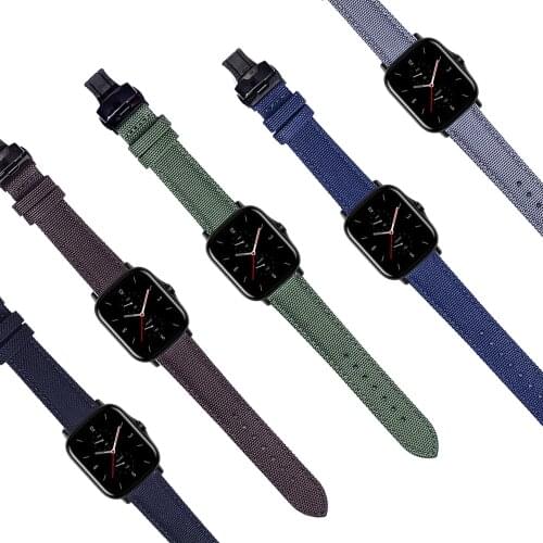 Canvas Nylon Butterfly Buckle Strap For Huami Amazfit GTS 2 band For Amazfit Bip/GTS/Bip S/GTR 42mm Bracelet Watchbands