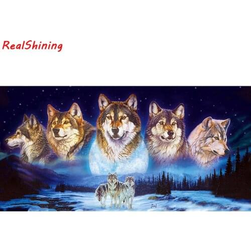 Large size picture Wolves diamond Embroidery diy diamond painting mosaic painting 3d cross stitch H2290
