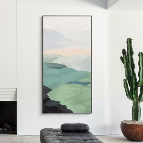 EECAMAIL Nordic green fresh dining room painting landscape mural DIY 5d diamond art painting No Frame Full diamond embroidery