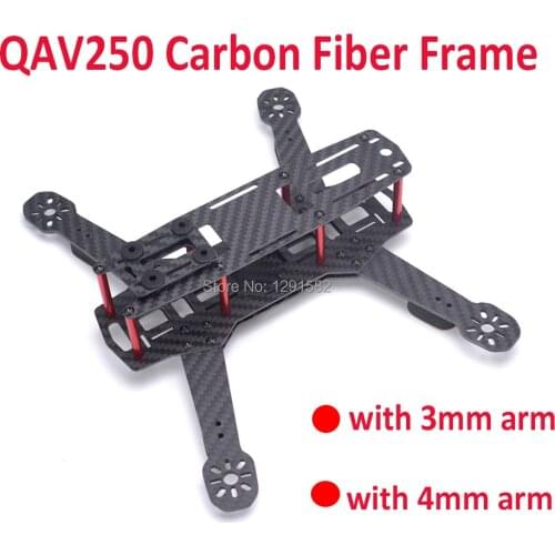 250 250mm with 3mm or 4mm arm Carbon Fiber Quadcopter Frame Kit For ZMR250 QAV250 FPV drone