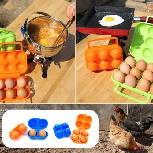 Egg Storage Boxes Outdoor Camping Tableware Portable Camping Picnic BBQ Egg Box Container Travel Kitchen Utensils Camping Gear