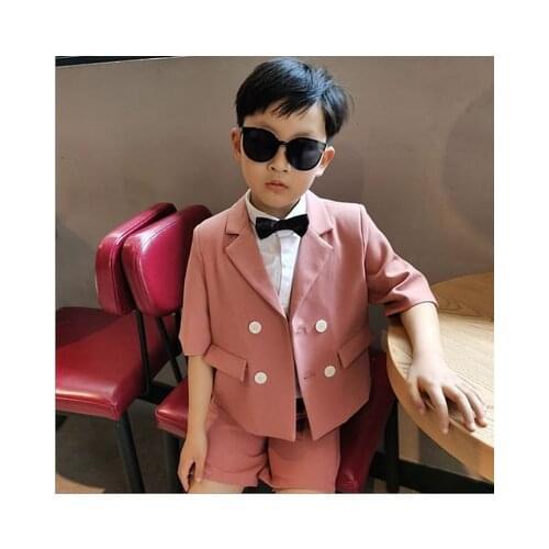3-8 years old childrens clothing boys and girls suits summer new casual performance clothes two-piece suit
