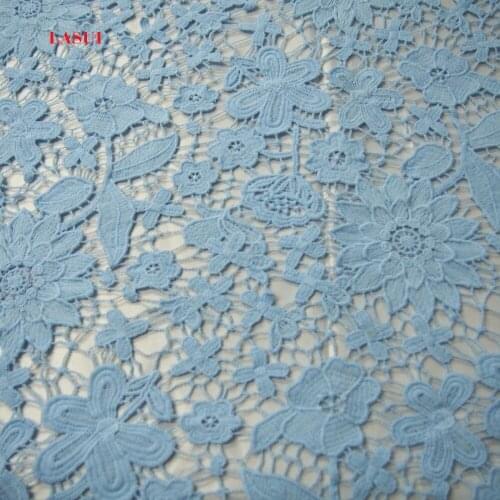LASUI2Y=1 new blue water soluble lace Flower world Fresh Breeze hollow high quality Milk Silk lace fabric S0046