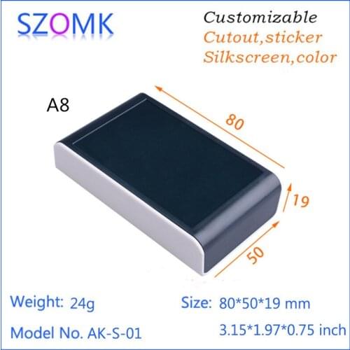 Hot selling szomk plastic box enclosure electronics outlets junction box (20 pcs) 80*50*19mm diy enclosure small plastic box