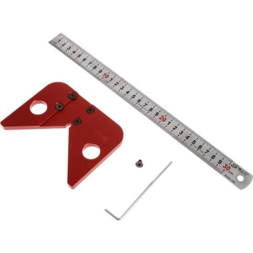 45 Degree Scriber Round Center Line Drawing Ruler Gauge Carpenter Layout Tools