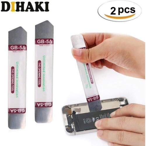 2Pcs/set Metal Flat Spudger Soft Blade Pry Bar Open Repair Tool kit for Mobile Phone Electronic Broken screen Glue Removal