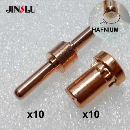 PT-31 PT31 10 Tip + 10 Hafnium Electrode for Air Plasma Cutter Torch CUT-40 CUT-40D LGK-40 CT312