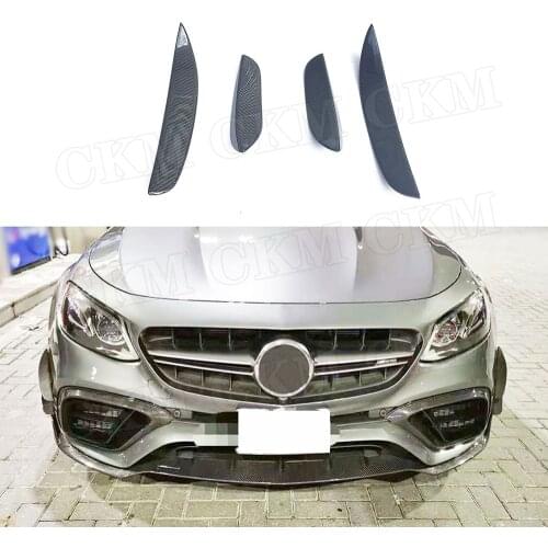 Carbon Fiber Material Front Lip Splitters Canards for Mercedes Benz E Class W213 E63 AMG 2017-2019
