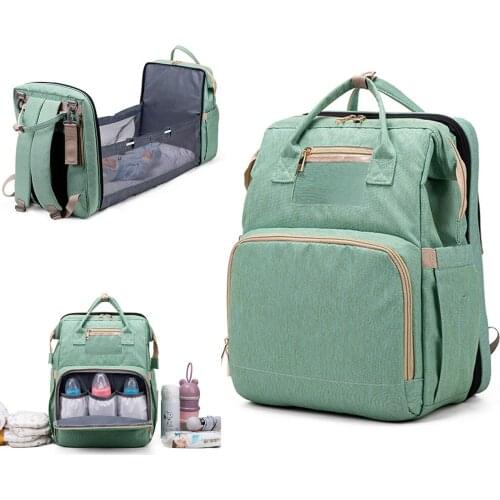 Diaper Bag Maternity nappy bag Travel Backpack Baby Care bag Stroller Bag Organizer Bag Cart Basket bag fold the crib mommy bag