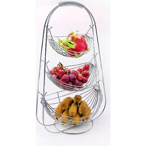 3 Layer Fruit Basket Shaking Fruit Shelf Storage Basket Kitchen Appliance Holder
