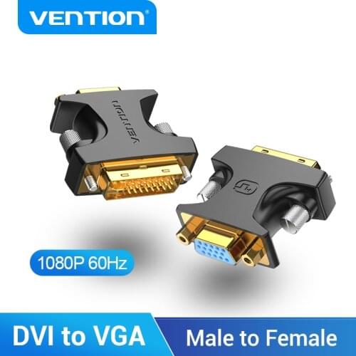 Vention DVI to VGA Adapter Cable DVI-I 24+5 Male to VGA Female Converter 1080P For HDTV Projector Monitor Laptop VGA to DVI