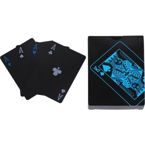 Waterproof Playing Cards Poker Plastic Pvc Poker Game Poker Set Black Playing Cards Waterproof Cards Gift Durable Poker Quality