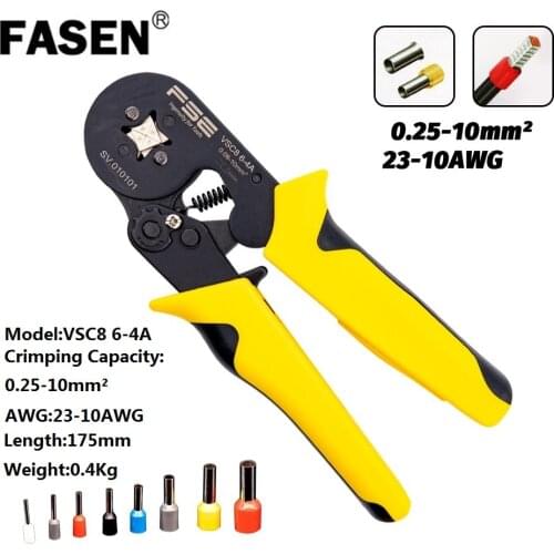 VSC8 6-4A Crimping pliers high precisionfor tube needle type terminal crimp self-adjusting tools