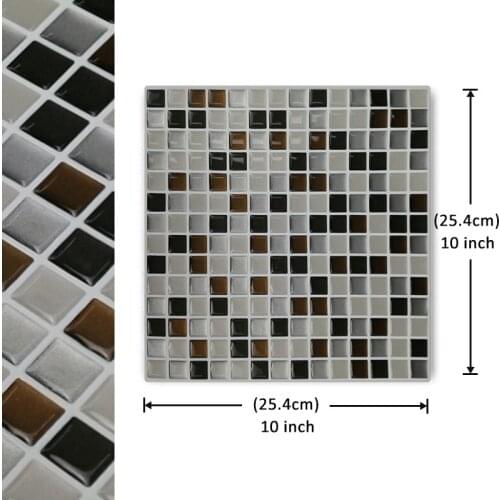 Vividtiles High Quanlity Self adhesive Vinyl Wallpaper 3D Peel and Stick Mosaic Tiles for Indoor Decor - 1 Sheet
