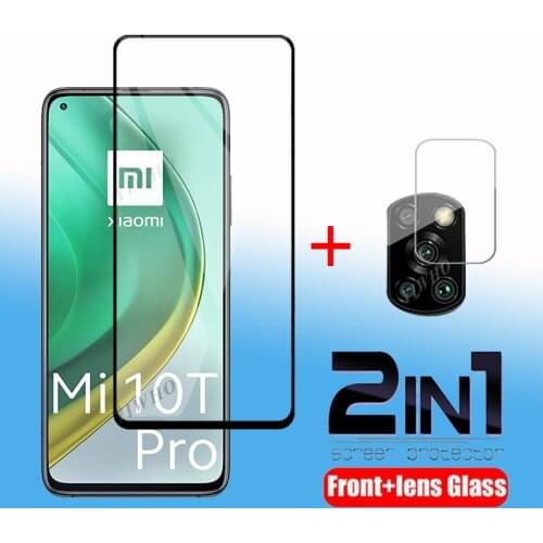 Protective glass 2 in1for xiaomi mi 10t mi10t pro camera glass on xiomi mi10 t t10 mi 10 t 10tpro screen protectors film cover