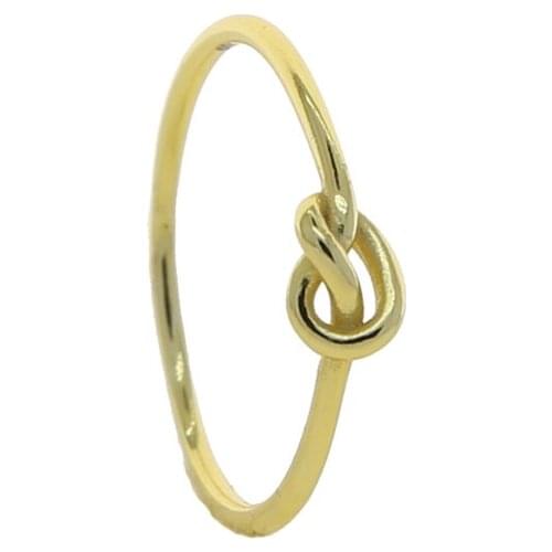 2021 Delicate 925 sterling silver min tiny cute knot heart shape charm finger rings women girl Gold Plated wedding jewelry gifts