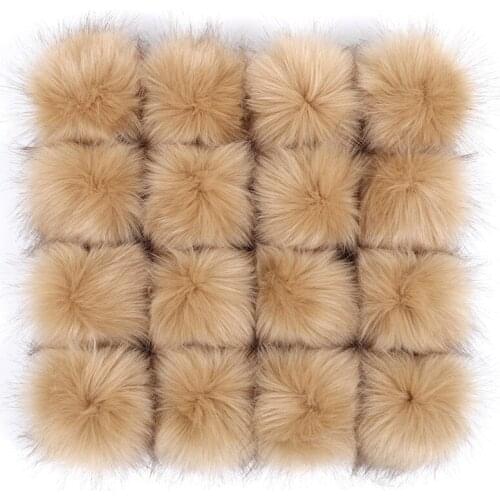 2 PC False Hairball Hat Ball Pompom Fake Fox Furball Hat Ball Pom Pom With Rubber Band DIY Handmade Knitted Hat Accessories 10cm