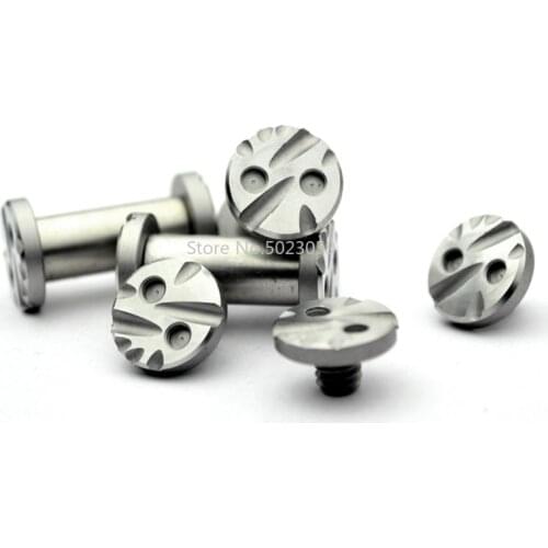 2Pcs DIY Knife Material Making Knife Handle Screw KNIVES Fish Head Sharp 12 Size Straight Folding Knife Rivet 5MM/6MM