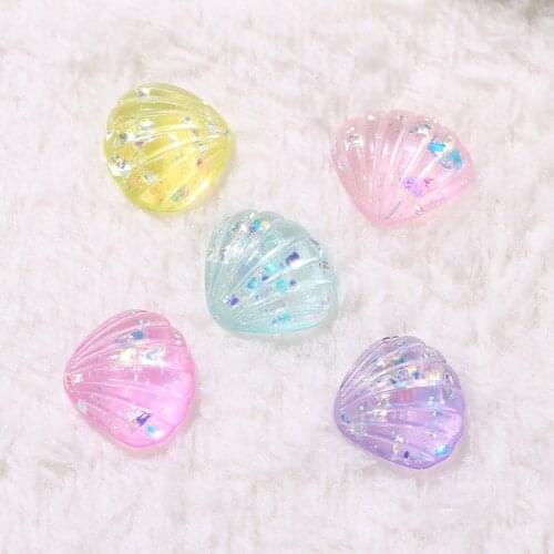 20pcs/lot 17*20MM Cute Mini Shell Flatback Resin Cabochons Parts for earring and Pendents Decorating