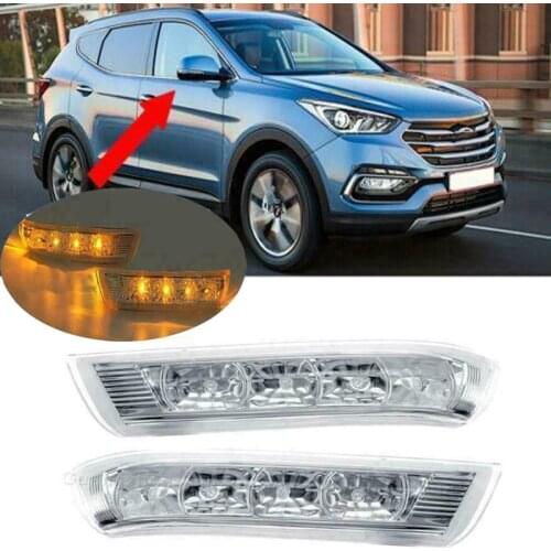 Car Rearview Side Mirror LED Turn Signal Light Blinker Side Reversing Indicator Lamp For Hyundai Santa Fe II 2007-12 #876233J000