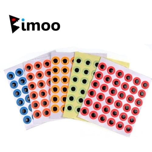 Bimoo 500PCS/lot 3D Realistic Artificial Fish Eyes Saltwater Fishing Lure Eyes Glow in the Dark Luminous Fly Streamer Lure Eyes