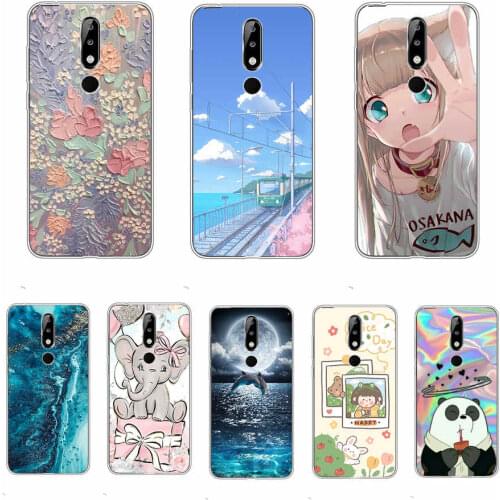 Case for Nokia 5.1 Plus case back cover soft tpu silicone phone housing Nokia 5.1 Plus Coque bumper shell coque