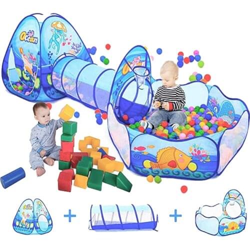 Kids Tent Ball Pool Balls Portable Baby Playground Playpen Children Large Pit with Tunnel Baby Park Camping Pool Room Decor Gift