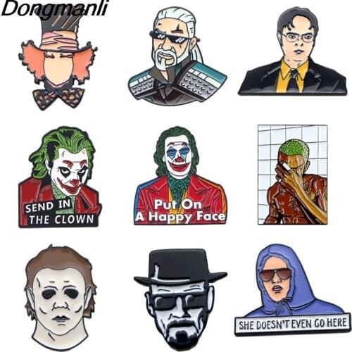 DZ342 Fashion She Doesn't Even Go Here Metal Enamel Brooches and Pins Lapel Pin Backpack Badge Collar Jewelry Figure