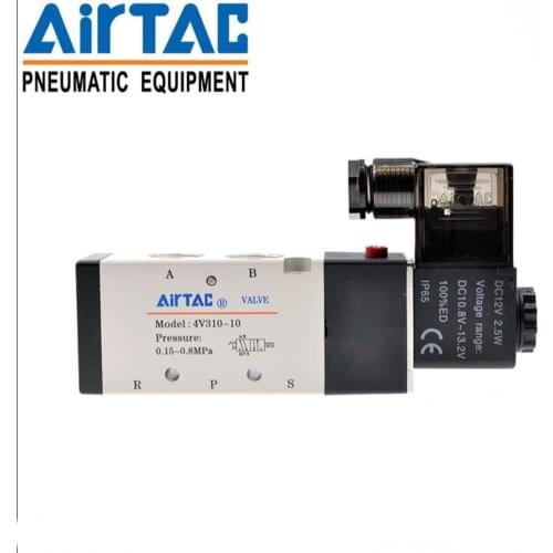 4V210-08 DC 24V Air Solenoid Valves 1/4" 2 Position 5 Port Pneumatic Control Valve 12V 24V 110V AC 220V 36V 380V