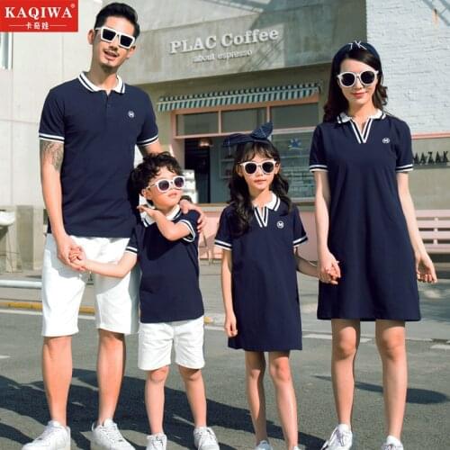 Family Matching T-shirt Cotton Mommy and Me Dress Mother and Son Clothes Big Brother Sister Clothing Dad Mom and Daughter Dress