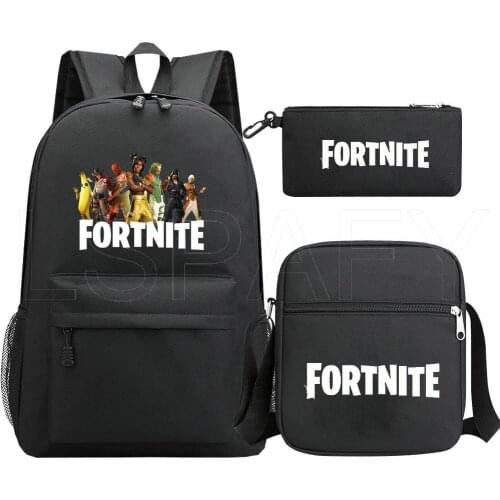 Game FORTNITE 3pcs Set Backpack Students Cartoon Printed School Bag Bookbag Unisex Casual Travel bags Shoulder Bag Mochilas