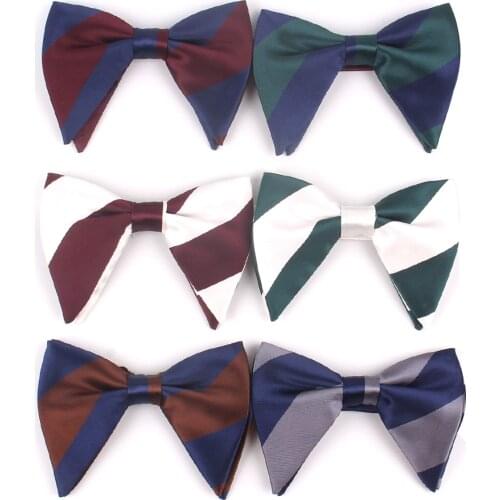 Striped Bow Tie For Men Women Classic Bowtie For Party Wedding Bowknot Adult Jacquard Mens Bowties Cravats Red Green Tie