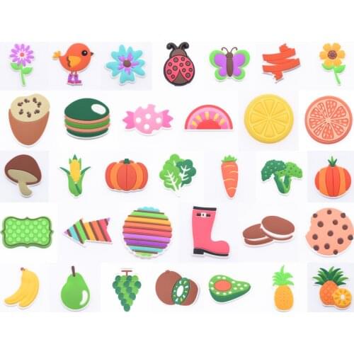 Best Sale Kids Gift Croc Shoes Charms Vegetables JIBZ Cartoon Decoration Fruit Candy Bracelet Lenon Rainbow Banana Accessories