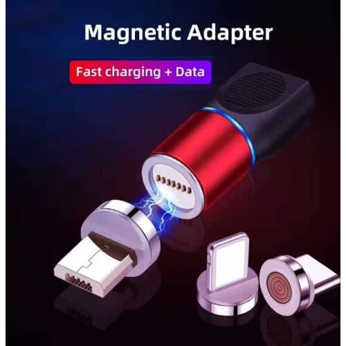 Magnetic Micro Adapter for Huawei Samsung Xiaomi10 Micro USB Female to Type C Male Cable Magnetic Head Connector USB Type C Plug