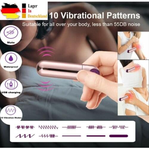 10 Vibrationsmodi Mini Vibrator Drahtloses wasserdichtes wiederaufladbares