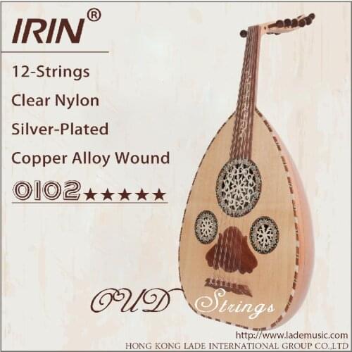 10/11/12pcs Udchenko Strings Set Oud Lute Transparent Nylon Light Strings Silver Plated Copper Alloy Wrapped String for Oud