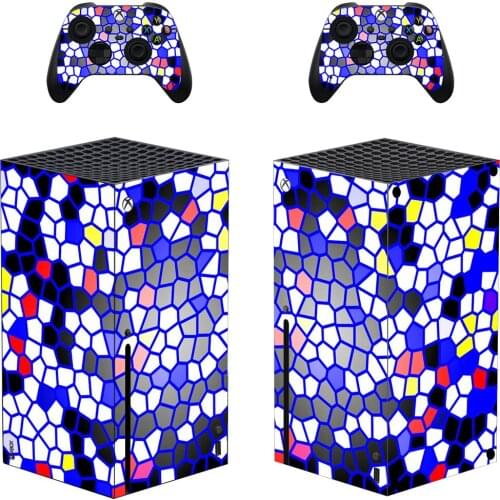 Grid Style Xbox Series X Skin Sticker for Console & 2 Controllers Decal Vinyl Protective Skins Style 2
