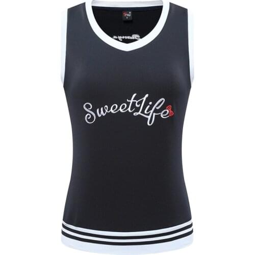 New Arrival Women Golf Vest Ladies V Neck Slim Warm Waistcoat Sleeveless Sports Vest Windproof Golf Clothings D0693