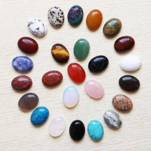Wholesale 50pcs Natural Stone Oval CAB CABOCHON Accessories 15x20mm Teardrop Beads For Jewelry Making