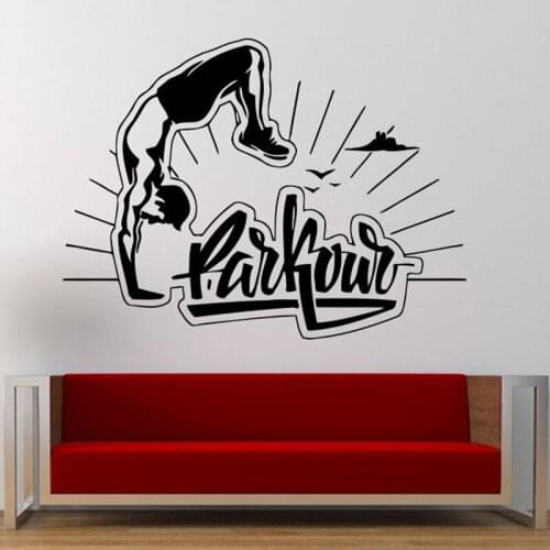 Parkour Wall Decal Jump Extreme sport Wall decor Vinyl Window Wall sticker Home Bedroom Decoration Removable Art Wallpaper X532