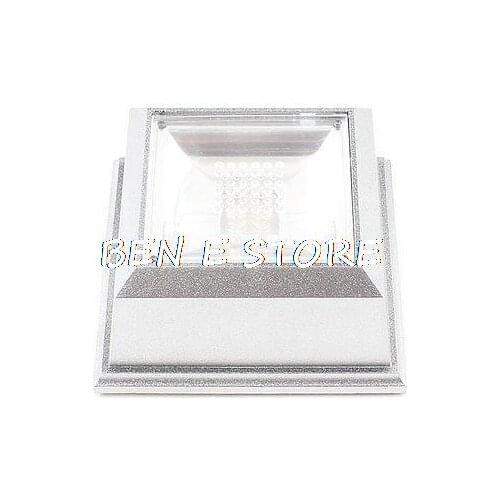 7.7cm x 7.7cm Squared Multicolor Plastic Crystal Display Base Stand 4 LED Light