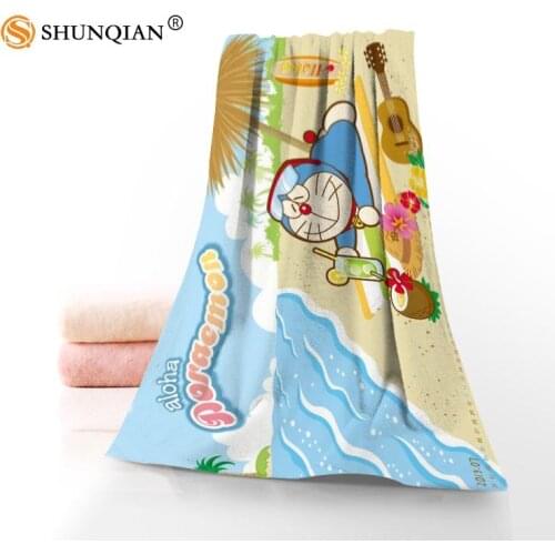 Doraemon Microfiber Bathroom Washcloth,Towels Custom Face Towel/Bath Towel Size 35x75cm, 70x140cm