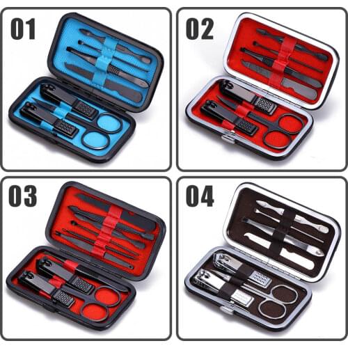 1-10 pcs Professional Nail cutter Pedicure Scissors Set Stainless Steel Eagle Hook Portable Manicure Nail Clipper Tool Set