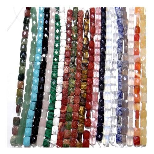 8*11mm Natural stone Turquoises Quartz crystal rectangle spacer beads for Diy Jewelry Making Bracelet Necklace Accessories18pcs